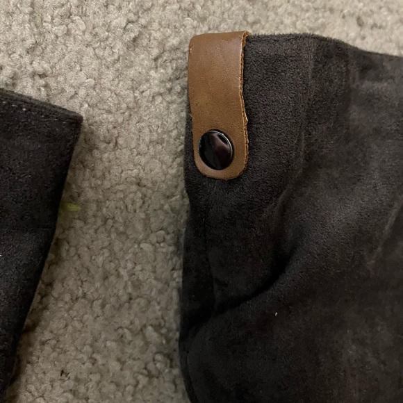 Women’s dark grey vegan suede riding boots in size 11 - Picture 11 of 13